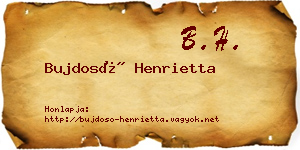 Bujdosó Henrietta névjegykártya