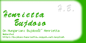 henrietta bujdoso business card